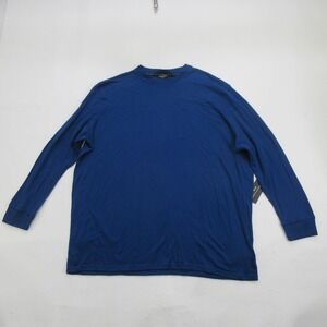Shaq Men's Long Sleeve Knit Crew Neck Shirt 4XLT Estate Blue New